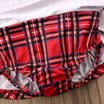 2Pcs Kids Baby Girl Plaids Clothes T-shirt TopsShorts Tutu Dress Party Outfits