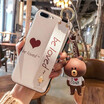 Phone Cases For iPhone8 2018 new Arrival Fashion Covers Soft TPU With Wristband Kickstand Hand rope Small Bear case