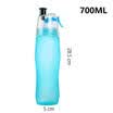 740ml Running Water Drinking Bottle Misting Spray Matte Sports Cup ELT