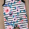 Newborn Kids Baby Girls Flower Romper Bodysuit Jumpsuit Headband Outfits Sunsuit