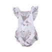 Newborn Baby Girls Deer Floral Jumpsuit Romper Bodysuit Clothes Summer One-piece