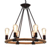 Baycheer HL409432 Rust 6 Light 315 Inches Wide Candle Style LED Chandelier