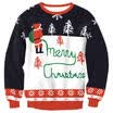 New Unisex Men Women Santa Xmas Christmas Novelty Ugly RED Retro Jumper Sweater