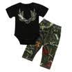 AU 2Pcs Infant Baby Girls Tops Romper Camouflage Pants Summer Outfit Set Clothes