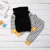 Infant Baby Girl Boy Hoody Hooded Tops Striped Pants Outfits Set Clothes USA