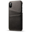 Applicable iphoneXS Max Mobile Phone Case Samsung Huawei Mobile Phone Leather Case Card Protective Case Black