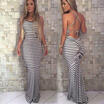 Sexy Women Summer Sleeveless Boho Long Maxi Evening Party Dress Beach Dresses PZ