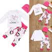 Newborn Baby Girl Penguin Long Sleeve Top T-shirt Pants Clothes 3Pcs Outfit Set