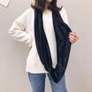 US Fashion Unisex Infinity Cotton Collar Scarves with Zipper Pocket Gift Travel