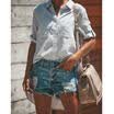 UK Womens Summer Stripe Blouse Tops Ladies Long Sleeve Loose Casual T shirt Tee
