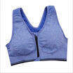 UK Womens Ladies Zipper Sport Bra Running Gym Yoga Padded Fitness Tank Tops