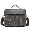 135 Inch Men Vintage Leather Messenger Shoulder Bag Business Laptop Briefcase Handbag Retro Satchel Crossbody Pack