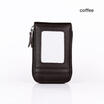 Mens Wallet Genuine Leather Credit Card Holder RFID Blocking Zipper Thin Pocket