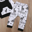 2PCS Baby Girls Outfits Hooded TopPants Toddler Autumn Clothes Tracksuit Xmas