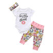 Christmas Newborn Baby Boy Girl Tops Romper Pants Hat 3Pcs Outfits Set Clothes