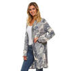 Womens Casual Cardigan Loose Sweater Camo Long Sleeve Outwear Jacket Coat Tops
