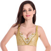 Snow flying bra sexy body gathering bra beautiful back side receiving milk adjustment bra four-breasted underwear MDEWX2096 gold 70C