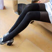 AU Womens Lady Harajuku Stockings Patchwork Tattoo Tights Sheer Footed Pantyhose