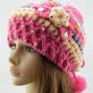 Womens Ponytail Beanie Skull Cap Crystal Winter Soft Stretch Wool Knit Bun Hat