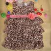 Enfants Bébé Fille Imprimé Léopard Robe Fleur stratifié Sans manche de soleil