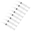 8 Pcs Disposable Dental Irrigation Syringe With Curved Tip Tooth Whitening Oral Health Care Dental Instrument