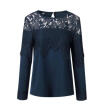 Womens Lace Loose Shirt Long Sleeve Patchwork Pullover Blouse Ladies Casual Tops