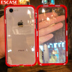 ESCASE Apple 87 mobile phone shell vibrating the same paragraph network red million magnetic king iphone78 mobile phone shell new 8x anti-fall tide brand apple glass shell transparent red edge