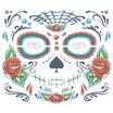 1Pc Zombie DAY OF THE DEAD temporary tattoo mask costume Sugar Skull