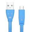 Sanba SANBAO MU-B100 Smile with light light noodle data line Andrews Universal charging data cable 1 m light blue