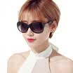 Parim sunglasses female polarized driving glasses shade sunglasses female 1102 bright black box - gray progressive color film