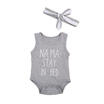 Cotton Infant Baby Boy Girl Sleeveless Romper Bodysuit Jumpsuit 2pcs Outfits Set