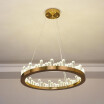 Baycheer HL487595 Ultra Modern LED Crystal Ring Pendant 2362" Diameter 1 Light 50W White Light