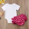 Newborn Baby Girls 1st Fathers Day Outfits RomperRuffle Shorts Pants 2PCS Set