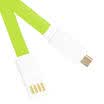 Sanba SANBAO UM-G102 USB noodle mobile phone data cable charging cable micro USB flat grass green with a lock 12 meters