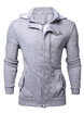 Fake 2 Collars Lapel Zip-Front Hoodie