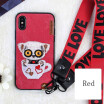 New iphone8 Case Embroidery Cute Mobile Phone Shell Cartoon Animal iPhone   XS Phone Case