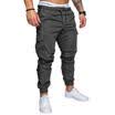Mens Pop Slim Fit Urban Straight Leg Trousers Casual Pencil Jogger Cargo Pants