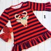 AU Xmas Toddler Kids Baby Girl Striped Dress Pageant Christmas Deer Tutu Dresses