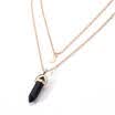 Gemstone Rock Quartz Natural Crystal Healing Point Chakra Stone Pendant Necklace