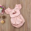 Newborn Kids Baby Girl Pink Animal Romper Jumpsuit Bodysuit Pants Outfit Clothes