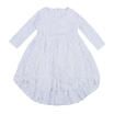 Princess Kid Dress Girl Long Sleeve Wedding Party Lace Birthday Long Dress White