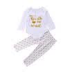 Newborn Baby Boy Girl Outfits Long Sleeve Top RomperDog Harem Pants 2PCS Set
