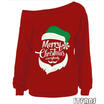 Womens Christmas Xmas Print Long Sleeve Tops T-Shirt Casual Pullover Blouse Top