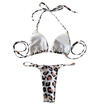Womens Sexy Leopard Bandage Bikini Set Push Up Padded Swimwear Swimsuit Bathing