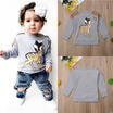 New Toddler Baby Boy Girl Long Sleeve Deer Tops Sweater T-shirt Pullover Clothes