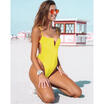 Solid Womens Sexy Swimsuit One Piece Halter Bandage Bikini Swimwear Bathing Suit