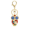 Crystal Colored Diamond Owls Charms Twinkle Night Owl Phone Case Straps Shining Rhinestones Keychain Glittered Diamonds Pendant