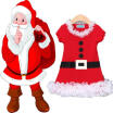 Christmas Santa Claus Baby Girls Lace Ruffles Gown Party Dress Outfits Clothing