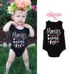 USStock Newborn Kids Baby Girl BodysuitHeadband Jumpsuit Romper Outfits Clothes