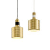 Baycheer HL478985 Cylindrical Metal Shade Satin Brass Mini Hanging Pendant LightBlack